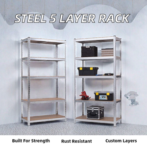 Estantería Industrial de 6 Niveles, Estantería de Almacén de Acero Resistente y Ajustable, Estantería Galvanizada sin Pernos - Product Image 2