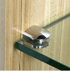 Abrazadera de vidrio de la fábrica de abrazadera de barandilla de vidrio electrochapa aleación de zinc clip de abrazadera de estante de vidrio - Product Image 3