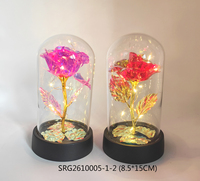 Jolies boules en verre LED avec fleurs pour la décoration de mariage et la décoration de la maison