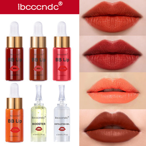 Ibcccndc 10 pièces Kit de sérum pour les lèvres à micro-aiguilles, Gloss semi-permanent, Glaçage à lèvres micro-sculptant, Solution gel exfoliante et Booster - Product Image 3