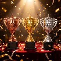 Trophées sportifs personnalisés avec logo, médailles en métal doré, récompenses pour les compétitions de football et de basketball, souvenirs pour les événements de tournois