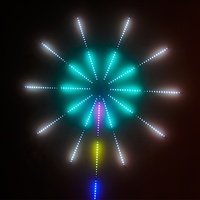Lumière de feu d'artifice LED Style européen Matériel ABS écologique LED RGB Décorations de Noël Emballage en boîte pour la décoration de table à domicile