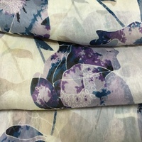 8mm Dubai Imprimé Soie Mousseline Tissu Fleur Motif-Coussins Polyvalents Vêtements De Nuit Rideaux Canapés Robes Mariages Costumes Filles