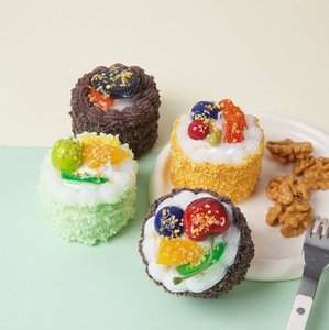 Modèle de gâteau en mousse de simulation PU pour accessoires de tournage de films et de télévision, inspiré du pain sucré français, petits gâteaux pour faveurs de fête - Product Image 3