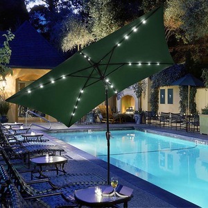 Logo personnalisé de conception OEM, Parasol Commercial de 2M 2.7M 8 pieds 9 pieds avec support/ - Product Image 4