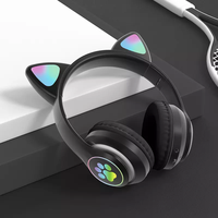 Earphone Nirkabel Peredam Kebisingan Lipat Hi-Fi Bass Dalam dengan Layar Digital untuk Penerbangan ENC Mic-B39 Telinga Kucing HI-RES