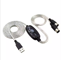 Cable Convertidor de Interfaz MIDI USB Universal de Entrada/Salida, Cable de Audio con Blindaje de PVC de 5 mm para Micrófono, Altavoz y Automóvil