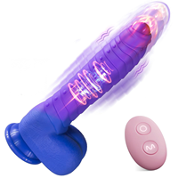 Godes monstres réalistes en silicone télécommandés de 8.7 pouces Stimulation anale du point G Gode de poussée Vibrateur pour femmes couples