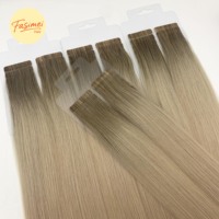 Extensions de cheveux à bandes invisibles Fasimei, cheveux humains Remy indiens européens, couleur injectée, invisibles, liées à la main, semi-invisibles