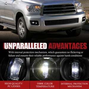ไฟตัดหมอก LED 12V สำหรับโตโยต้า ทุนดรา เซคัวญ่า 2008-2011 การอัพเกรดแบบติดตั้งเพิ่มเติม - Product Image 5