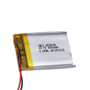 מכירה לוהטת קטן lipo סוללה 603040 ליתיום פולימר 063040 600mah <span class=keywords><strong>3.7v</strong></span> ליתיום יון סוללה עבור מכשירים קטנים - Product Image 1