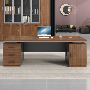 Escritorio ejecutivo moderno y simple para Jefe o gerente con cómodos muebles de oficina con panel de silla - Product Image 2