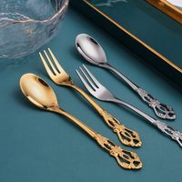 Cucchiaio da caffè in acciaio inossidabile Mini cucchiaio da caffè Set di forchette cucchiaio da gelato cucchiaio da caffè regalo di nozze