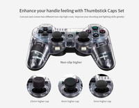 Minithink Control de Juego Inalámbrico BT de 2.4GHz con Joysticks y Vibración para Sony PlayStation 3 4 y Controles de PS3 Slim