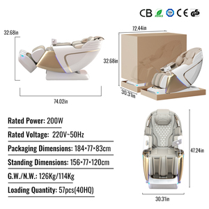 Silla <span class=keywords><strong>de</strong></span> Masaje Corporal Completo Moderna, Directo <span class=keywords><strong>de</strong></span> Fábrica, 4D, Gravedad Cero, Doble Núcleo, Eléctrica, Estiramiento Tailandés - Product Image 6