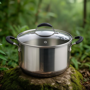 Casseruola Inox (20cm) fonda con coperchio TEMPRA Cromo lucido 012896031620 - Product Image 3