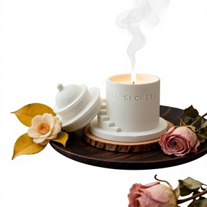 Coffret Cadeau Bougie Parfumée Château – Ornement Créatif Nordique en Gypse, Parfum Unique Longue Durée, Idéal pour Chambre à Coucher - Product Image 1