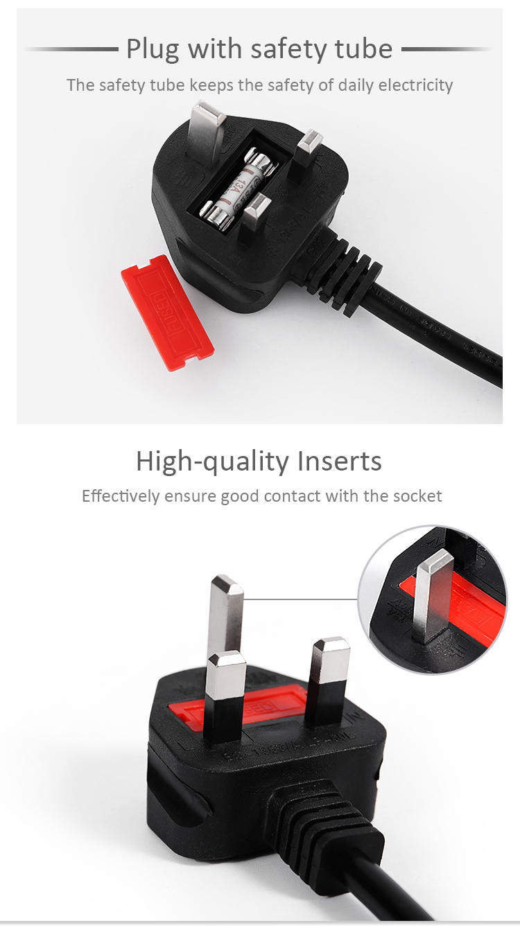 UK Laptop Power Cord Laptop Charging UK Power Cord UK 3 Pin Power Cord