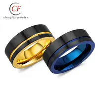 Moda ultimo Design anelli da donna gioielli 14k oro tungsteno fedi nuziali gioielli per le donne