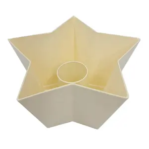 Wholesale Bulk Star Shape Shiny Nova Ivory Colour One Candle Holding Advent Holder For Christmas Handmade Customized