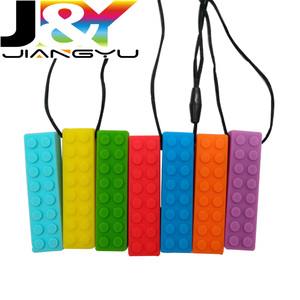 6 팩 4 벽돌 씹는 목걸이 2 연필 토퍼 실리콘 씹는 자폐증 ADHD 치아 소년과 소녀 - Product Image 6