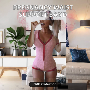 Faja de Maternidad Protectora Estilo Y2K con Soporte Lumbar, Protección EMF, Transpirable, con Botones, por Encima de la Rodilla - Product Image 2