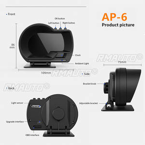 Interfaz de Pantalla HUD Universal para Automóvil, Sistema Dual OBD GPS con Navegación, Velocímetro, Alarma, Sistema de Advertencia de Exceso de Velocidad - Product Image 4