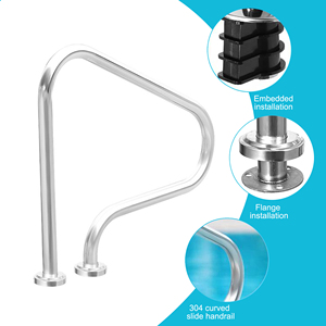 Corrimano per Piscina in Acciaio Inox 304 316 di Alta Qualità, Scala Antiscivolo per Piscina, Facile Installazione per Uso Residenziale e Commerciale - Product Image 2