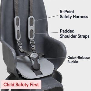 <span class=keywords><strong>Asiento</strong></span> Trasero de <span class=keywords><strong>Bicicleta</strong></span> <span class=keywords><strong>para</strong></span> Bebés de 9 Meses a 4 Años, <span class=keywords><strong>Asiento</strong></span> Trasero de Seguridad <span class=keywords><strong>para</strong></span> Niños con Bloqueo Automático y Soporte de Liberación Rápida - Product Image 1