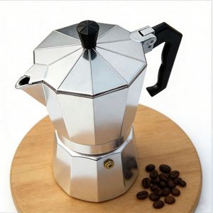 <span class=keywords><strong>Cafetera</strong></span> Espresso de Estilo Simple para Estufa, de Aluminio con Asa Marrón, de Alta Calidad, para 1/2/3/6/9 Tazas - Product Image 6