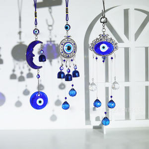 Pendentif rétro <span class=keywords><strong>démon</strong></span> oeil bleu lune attrape-soleil pendentif en cristal bricolage pendentif de jardinage - Product Image 3