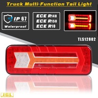 Lampe LED multifonction 284 mm avec indicateur dynamique, feu arrière combiné LED pour camions et remorques