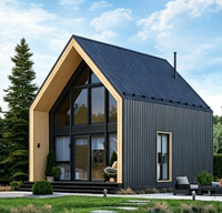 Maison préfabriquée en structure légère en acier, villa moderne préfabriquée, kit de maison à ossature acier en kit, taille personnalisée pour station balnéaire