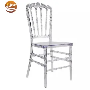 Transparent clear crystal pc resin wedding royal chiavari chair