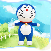 Costumes de carnaval Costume de mascotte gonflable Animal Doraemoning Mascotte Doraemoning, chat manga bleu et blanc Mascotte Cat