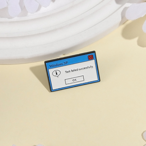 스밍 핀 <span class=keywords><strong>Windows</strong></span> XP 작업이 성공적으로 에나멜 핀 컴퓨터 팝업 오류 메시지 프로그래머 브로치 옷깃 배지 - Product Image 2