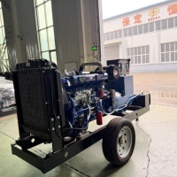 Générateur diesel mobile de type remorque, générateur diesel 20kw 30kw 50kw 80kw 100kw 500kw, prix bas à vendre
