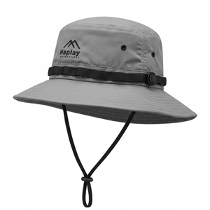 Tùy Chỉnh Trại Đi Bộ Đường Dài Câu Cá Người Đàn Ông Không Thấm Nước Polyester Xô Cap Lưới Chiến Thuật Lướt <span class=keywords><strong>Camo</strong></span> Boonie Xô <span class=keywords><strong>Hat</strong></span> Với Chuỗi - Product Image 2