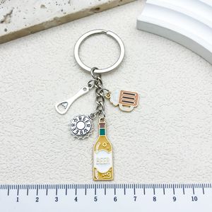 Apribottiglie Portachiavi, Ciondolo in Lega Smaltata a Forma di Tappo di Bottiglia di Vino per Uomini, per Chiavi dell'Auto e Borse - Product Image 4