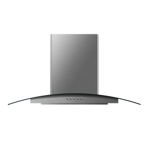 ステンレス鋼と強化ガラスハウジングを壁に取り付けた新しいスタイル抽出器チムニーキッチンクッカー家電製品レンジ - Product Image 4