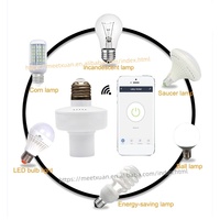 Douille connectée Tuya WiFi E27 avec télécommande sans fil, prise intelligente marche/arrêt pour support d'ampoule LED