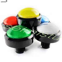 Interrupteur à bouton-poussoir rond LED éclairé DC12V 60MM, micro-interrupteurs, boîtier de machine de jeu vidéo d'arcade, méthode de paiement par pièces
