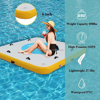Tapis de yoga flottant 15 cm d'épaisseur DWF Qualité professionnelle 200x80cm Équipement de bien-être aquatique de luxe pour hôtels et piscines