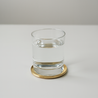 BECORA Porte-bougie rond en laiton, durable, multifonctionnel, centre de table, sous-verres, plateau premium pour boissons, porte-encens