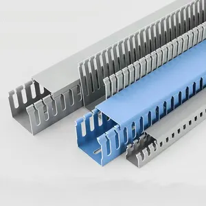 Custom Plastic electrical slotted pvc wiring ducts PXC-100x33mm Hole Slotted Seal Pvc Wire Ducts