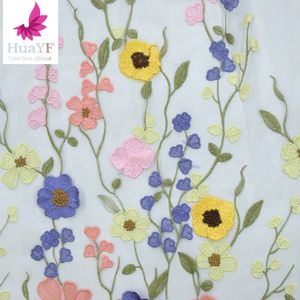 2021 ventas al por mayor 3D flor Rosa bordado encaje tela red tul para vestido de novia flor nupcial boda encaje HY1748-3 - Product Image 4