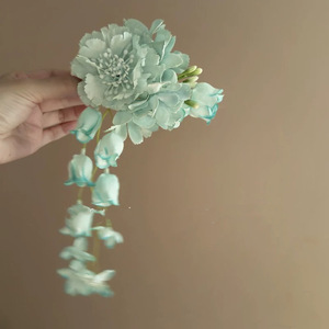 Elegant Pink Flower Tassel Hair Clip Women's Headwear Decorative <b>Accessory</b> for <b>Wedding</b> Style - Product Image 4