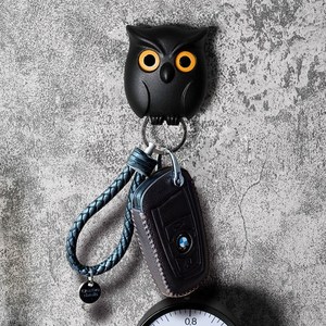 Nouveau support mural magnétique hibou pour clés, sans trace, design attrayant, porte-clés mignon - Product Image 2