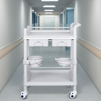 Chariot d'Anesthésie Multifonctionnel en Plastique ABS pour Hôpital, Chariot Médical d'Urgence pour Médicaments, Design Moderne, 4 Roulettes Individuelles
