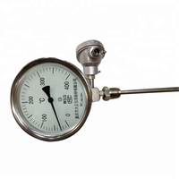 Termometer Bimetal Industri Duchin WSSX-411 Sensor Pt100 RTD Layar LED Tahan Air IP65 Komunikasi Port Serial OEM ISO 1.5C
